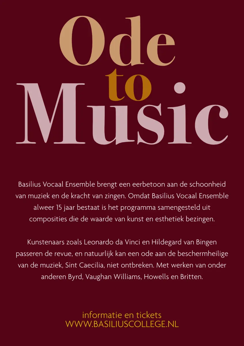Basilius Ode to Music november 2026 2